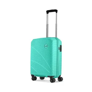 Skybags Streax | Cabin Trolley Bag, 55 Cm, Small Hardside Luggage | 8 Wheels, Combination Lock | Polypropylene | Suitcase for Travel | 5 Year International Warranty | Turquoise