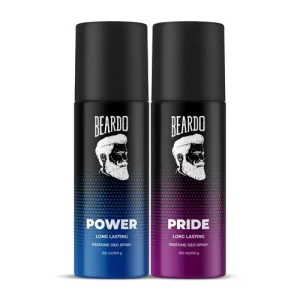 Beardo Power & Pride Perfume Body Spray 150ml x 2 (Set of 2) Get compliments with Long lasting Fougere, Aromatic Deodorant | Gift For Brother | Gift For Friends