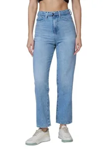 Spykar High Rise Straight Fit Blue Jeans for Women