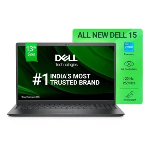 Dell Vostro, Intel Core i3 13th Gen – 1305U, 16GB DDR4 RAM, 512GB, FHD 15.6″/39.6 cm, Windows 11, Office H&S 2024, Carbon Grey, 1.66Kg, 120Hz 250 nits Narrow Border Display, Intel UHD Graphics Laptop
