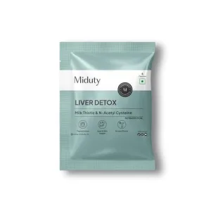 Miduty Liver Detox Supplement Milk Thistle with N-Acetyl Cysteine 900 mg | Natural Body Detox & Digestive Enzymes – Fatty Liver Care | Natural Detoxification Formula – 6 Capsules