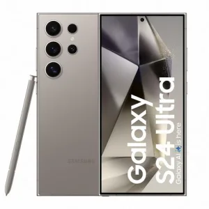 Samsung Galaxy S24 Ultra 5G AI Smartphone with Galaxy AI (Titanium Gray, 12GB, 256GB Storage), Snapdragon 8 Gen 3, 200 MP Camera with ProVisual Engine and 5000mAh Battery