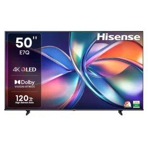 Hisense 126 cm (50 inches) E7Q Series 4K Ultra HD Smart QLED TV 50E7Q (Black)