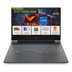 HP Smartchoice Victus, 13th Gen Intel Core i7-13620H, 8GB RTX 5050, 24GB DDR5(Upgradeable) 1TB SSD, 144Hz, FHD, 15.6”/39.6cm, Win11, M365* Office24, Mica Silver, 2.29kg, fa2309TX, RGB Gaming Laptop