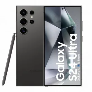 Samsung Galaxy S24 Ultra 5G AI Smartphone with Galaxy AI (Titanium Black, 12GB, 256GB Storage), Snapdragon 8 Gen 3, 200 MP Camera with ProVisual Engine and 5000mAh Battery