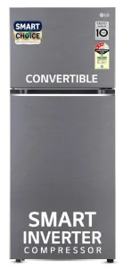 LG 322 L 3 Star Frost-Free Smart Inverter Double Door Refrigerator (GL-S342SDSX, Dazzle Steel, Convertible with Express Freeze)