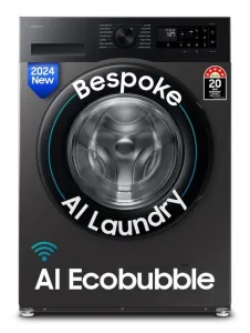 Samsung 12 kg, 5 Star, Super Speed, Wi-Fi, Hygiene Steam with Inbuilt Heater, Digital Inverter, Fully-Automatic Front Load Washing Machine (WW12DG5B24ASTL, Navy)
