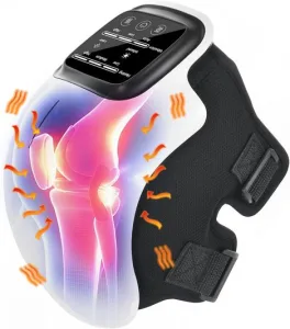 SELLASTIC Knee Massager for Joint Pain Relief with Heat, Rechargeable Red Light Vibration Knee Arthritis Massage Physiotherapy Machine for Women, Elder Age, Men – 1 Year Warranty