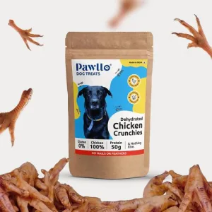 PAWLLO Chicken Feet for Dogs – 200Gm | Highly Nutritional Dog Treats | Dried Dehydrated Chicken Feet | Glucosamine-Rich Treats | Dog Food (1),All Life Stages