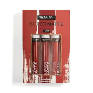 Makeup Revolution Lipstick Set Multi (Matte) Intensely Pigmented & Long-Lasting, Velvet Water Proof Lip Makeup, Vegan & Cruelty-Free (3)