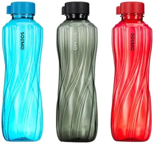 Amazon Brand – Solimo 1000 ml Plastic Water Bottle | Set of 3 |Multi Color