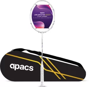 Apacs Graphite 1001 Xtra Power White Unstrung Badminton Racquet(Pack Of: 1, 84 G)