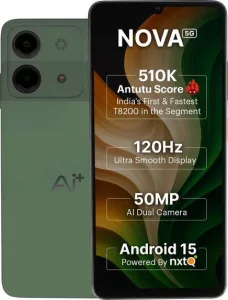 Ai+ Nova 5G (Green, 128 GB)  (6 GB RAM)