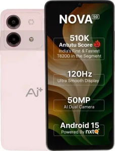Ai+ Nova 5G (Pink, 128 GB)   (6 GB RAM)