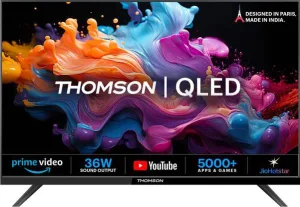 Thomson Alpha QLED 80 cm (32 inch) QLED HD Ready Smart Linux TV 2025 Edition with 36W Sound Output | Web Browser | Sports Mode | Bezel – Less Design (32AlphaQ019n  (32AlphaQ019)