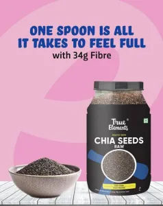 True Elements Raw Chia Seeds for weight loss with Omega 3, Zinc & Fiber, Calcium Rich Chia Seeds  (2 kg)