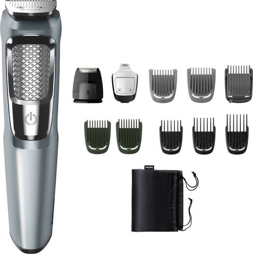 PHILIPS MG3760/33 Unique DualCut Tech |11 in 1 | Max Precision All-in One Trimmer 75 min  Runtime 9 Length Settings  (Silver)