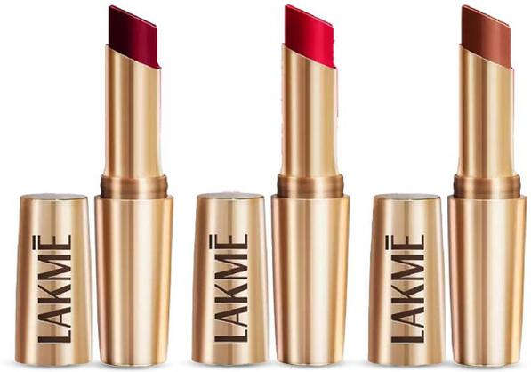 Lakmé 9 To 5 Matte Bullet Lipstick  (Red,Burgundy Passion,Caramel Latte, 10.8 g)