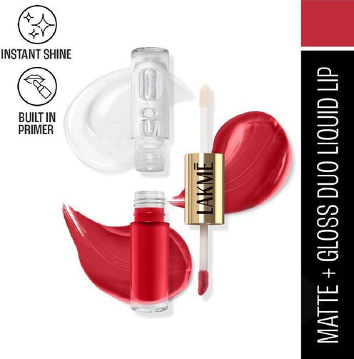 Lakmé 9 to 5 Matte to Glass Liquid Lip  (Passion Pink, 7.6 g)