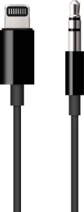 Apple Lightning Cable 2 A 1.2 m MR2C2ZM/A  (Compatible with Lightning to 3.5 mm Audio Cable, Black, One Cable)