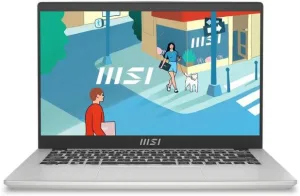 MSI Modern 14 C13M Intel Core i3 13th Gen 1315U – (8 GB/512 GB SSD/Windows 11 Home) Modern 14 C13M-115IN Thin and Light Laptop  (14 Inch, Urban Silver, 1.4 kg, With MS Office)