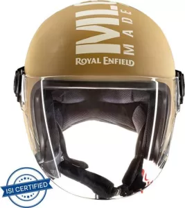 ROYAL ENFIELD MLG Open Face with Visor Motorbike Helmet  (Matt Desert Storm)