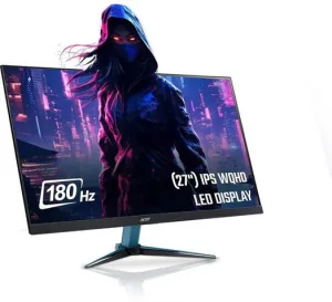 Acer NITRO VG1 series 68.58 cm (27 inch) WQHD IPS Panel with DCI-P3 95%, HDR10 support, 2X2W Inbuilt Speakers, Acer Display Widget, Acer VisionCare, Tilt-able stand Gaming Monitor (VG271U M3) (AMD Free Sync, Response Time: 1 ms, 180 Hz Refresh Rate)