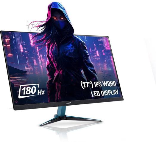 Acer NITRO VG1 series 68.58 cm (27 inch) WQHD IPS Panel with DCI-P3 95%, HDR10 support, 2X2W Inbuilt Speakers, Acer Display Widget, Acer VisionCare, Tilt-able stand Gaming Monitor (VG271U M3) (AMD Free Sync, Response Time: 1 ms, 180 Hz Refresh Rate)