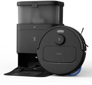 ECOVACS N30 Pro Omni Black Robotic Floor Cleaner with 2 in 1 Mopping and Vacuum, Anti-Bacterial Cleaning, Reusable Dust Bag (WiFi Connectivity, Google Assistant and Alexa)  (Black)