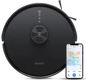 ECOVACS Y1 PRO Robotic Floor Cleaner (WiFi Connectivity, Google Assistant and Alexa)    (Black)
