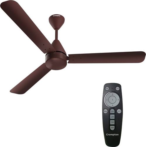 Crompton Hyperjet with 2 Year Warranty BLDC Motor with Remote 1200 mm Ceiling Fan (5 Star | Brown | Pack of 1)