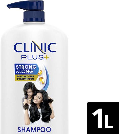 Clinic Plus Strong & Long, Healthy Hair Shampoo with Milk protein & Multivitamins  (1 L)