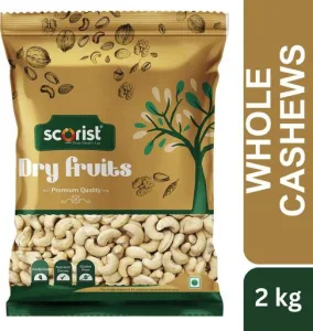 Scorist Popular Whole Cashews  (1 x 2 kg)