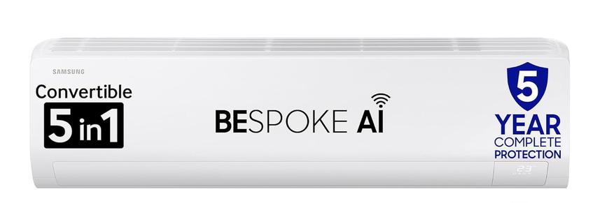 Samsung 1.5 Ton 3 Star AI Inverter Smart Split AC (WiFi, Energy Saving, Voice Control, Powerful Cooling, Copper, Digital Inverter, 4 Way swing, 5 Step Convertible, BESPOKE AI AR50F18D1LHNNA)