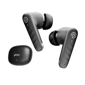 pTron Bassbuds Spark in-Ear TWS Earbuds with Stereo Sound, 40Hrs Playtime, Stereo Calls, Bluetooth V5.3 Headphones with Quick Pairing, Touch Control, Voice Assistant, Type C Charging & IPX5 (Black)