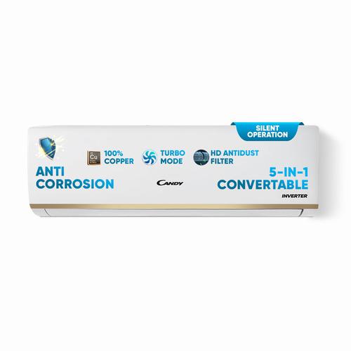 Candy 1.5 Ton 3 Star Split AC (5 – in – 1 Convertible, Self Clean, 100% Copper, CS18P3W-INV)