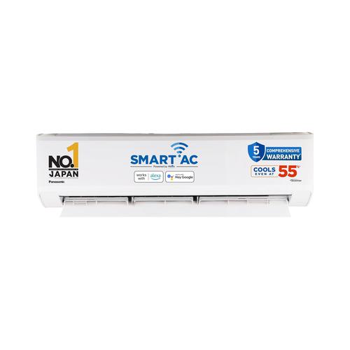 Panasonic 1.5 Ton 5 Star Premium Wi-Fi Inverter Smart Split AC (Matter Enabled, Higher Airflow, Copper Condenser, 7in1 Convertible, True AI, 4-Way, PM 0.1 Filter, CS/CU-NU18AKY5WX, White)