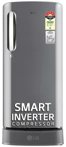 LG 185 L, 5 Star, Smart Inverter Compressor, Direct-Cool Single Door Refrigerator (GL-D201APZU.BPZZEBN, Shiny Steel, Base stand with drawer & Fast Ice Making)