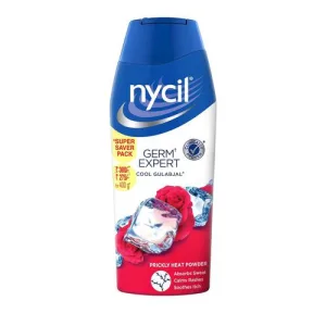 Nycil Germ Expert Cool Gulabjal Prickly Heat and Cooling Powder – 400 g | Get Relief from Skin Problems