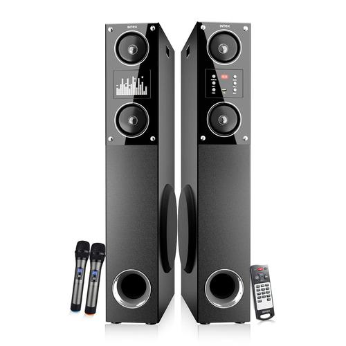 Intex Mm USB Speaker Tw 16000 Fmub(Dual), Black