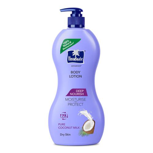 Parachute Advansed Deep Nourish Body Lotion for Women & Men, Dry Skin, 600ml | Pure Coconut Milk, 100% Natural, 72h Moisturisation