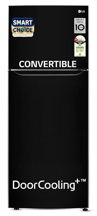 LG Smart Choice, 446 L, 1 Star, Convertible, Door Cooling+, Smart Inverter Compressor, Frost Free Double Door Refrigerator (GL-T502CESR, Ebony Sheen, Express Freeze & Multi Air Flow)