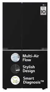 LG 655 L Frost Free Smart Inverter Double Door Side by Side Refrigerator (GL-B257HWBY, Western Black, Express Freezing | Multi Air-Flow)