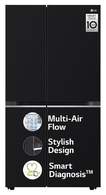 LG 655 L Frost Free Smart Inverter Double Door Side by Side Refrigerator (GL-B257HWBY, Western Black, Express Freezing | Multi Air-Flow)