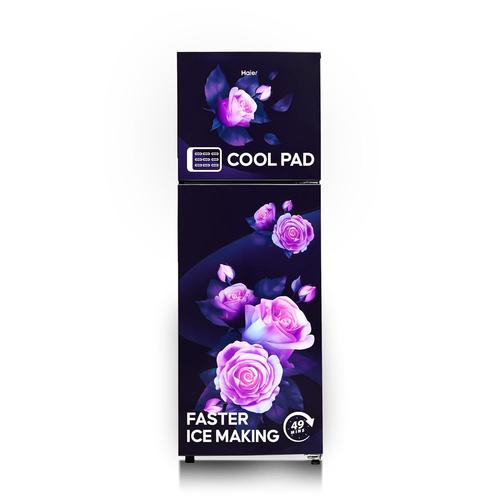 Haier 240L 2 Star Frost Free Top Mount Double Door Refrigerator|Cool Pad|200% Faster Ice Making in 49 Minutes (HEF-252EMR-P, Marine Rose)