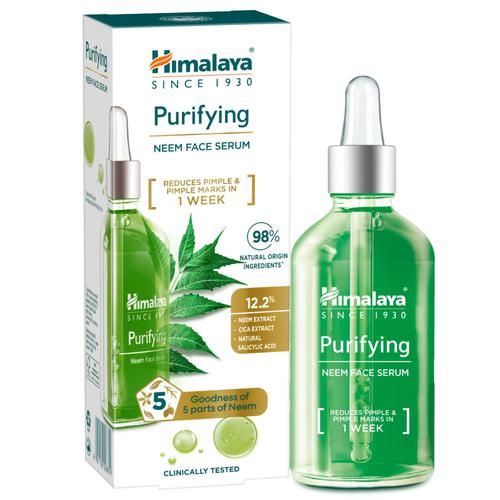 Himalaya Purifying Neem Face Serum | 2% Natural Salicylic Acid + Cica + Neem Extract | 5 Parts of Neem | Reduce Acne & Pimple Marks | 15ml
