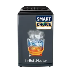 Godrej Smart Choice 10 Kg 5 Star, AI Tech, Inbuilt Heater, Fills Tub at ~0 Water Pressure, Steel Drum Fully Automatic Top Load Washing Machine (WTEON ADA 10 5.0 FEFH GLGR, Glacial Grey)