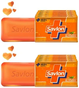 Savlon Moisturizing Glycerin Soap Bar With Germ Protection, Pack Of 10-125G Each