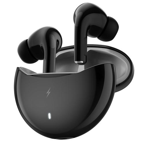 Fire-Boltt Fire Pods Aero TWS Ear Buds Wireless Bluetooth 5.4, 50H Playtime, 50ms Low Latency, Fast Charging Case, App Support, Custom EQ, Touch Controls, IPX4 Waterproof, Gaming & Music- Black
