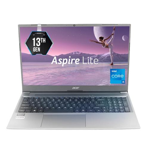 Acer Aspire Lite, Intel Core i5 13th Gen – 1334U, 16GB RAM, 512GB SSD, Full HD 15.6″/39.62 cm, Windows 11 Home, MS Office, Steel Gray, 1.59 KG, AL15-53, Metal Body, Thin and Light Premium Laptop